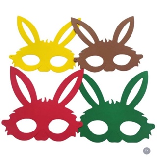 Máscara Eva Coelho Com Elástico 30 Unidades Festa Infantil Coloridas em Oferta na Shopee