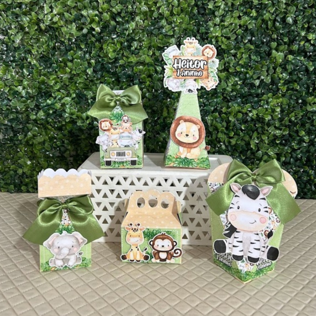Personalizados safari baby - safari aquarela PEGUE E MONTE - Lembrancinhas - Personalizados - festa infantil - kit festa