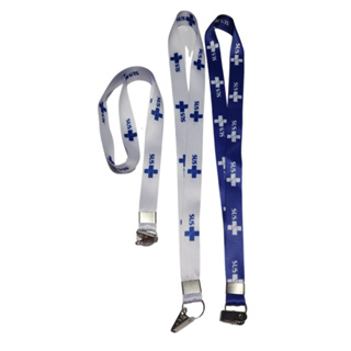Cordão SUS Branco e Azul para crachás em Oferta na Shopee
