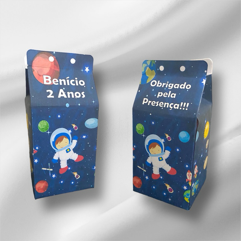 Caixa milk personalizada Astronauta 10 unidades