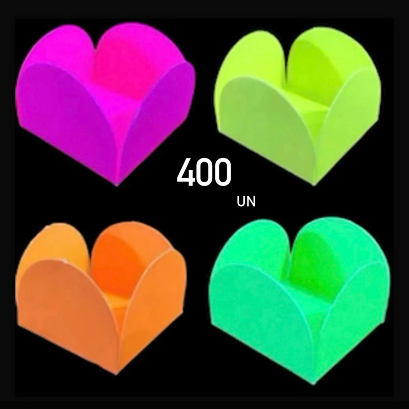 KIT 200~1000 FORMINHAS NEON 4 PÉTALAS ANIVERSRIO FESTA NEON em Oferta na Shopee