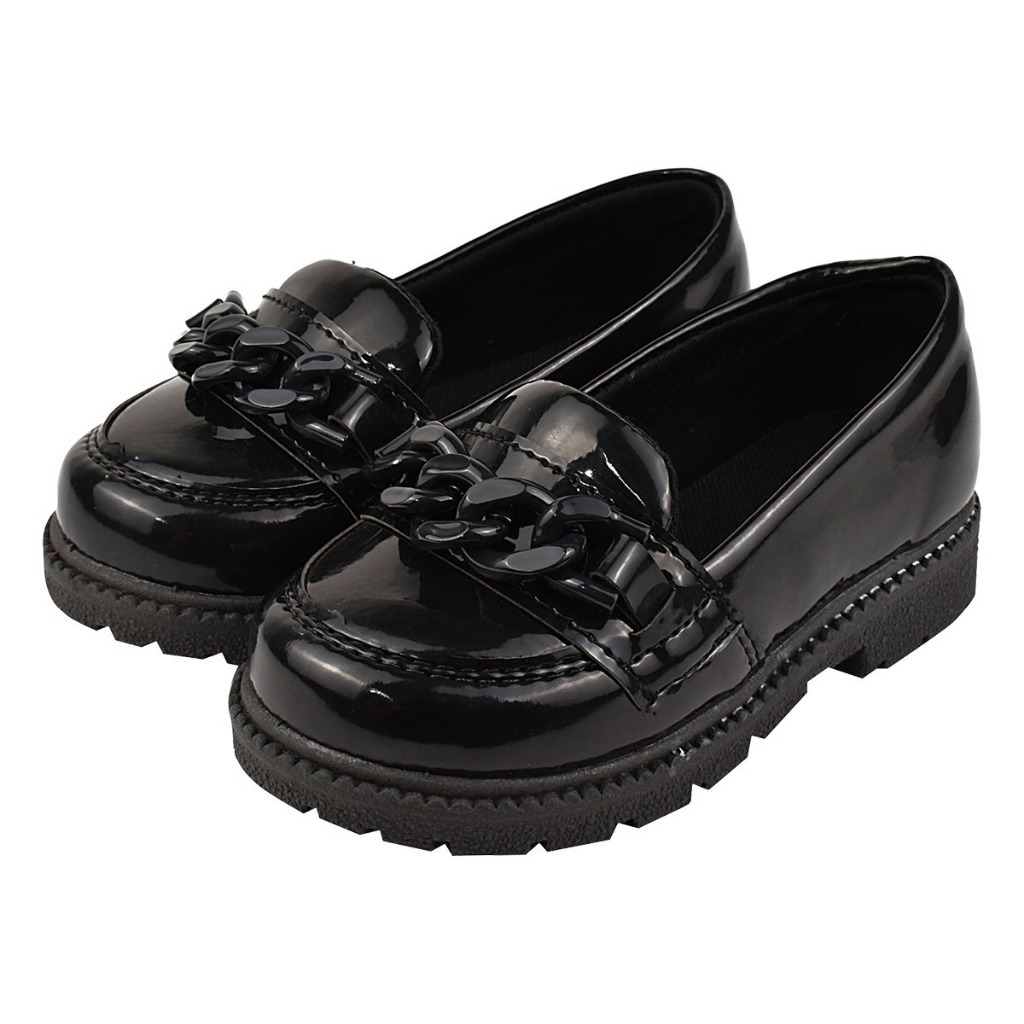 Sapatilha Mocassim Infantil Meninas Blogueirinhas Sola Antiderrapante Bridão Oxford Tratorado Feminino Menina Criança Chique Corrente Crianças Fivela Blogueira Confortável Calce Fácil Envio Imeditato Ilimitado Lançamento Promoção