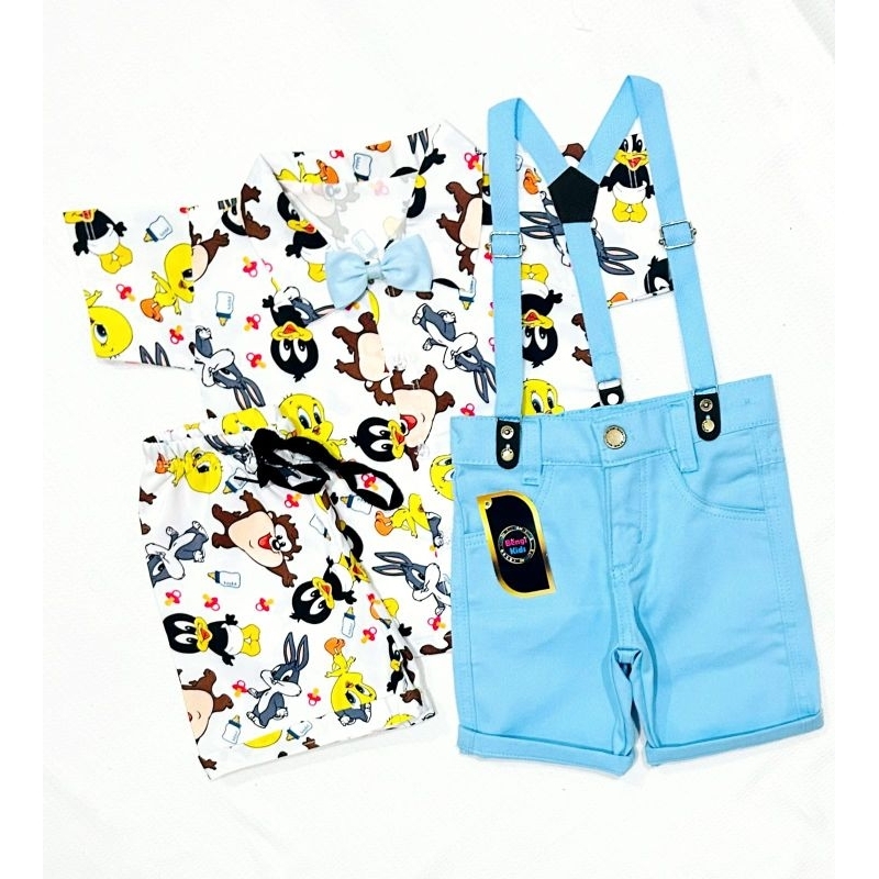 ROUPA INFANTIL CONJUNTO TEMÁTICO SOCIAL LOONEY TUNES BABY