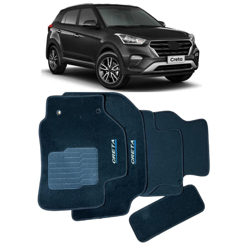 Tapete Carpete Creta 2017 2018 2019 2020 2021 Preto 5 peças em Oferta na Shopee