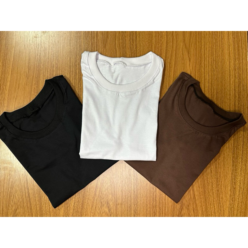 Kit 3  Blusa Basica Camiseta Feminina Blusa Babylook T Shirt Algodão Gola Redonda Basica Lisa 100% Algodão Feminina em Oferta na Shopee