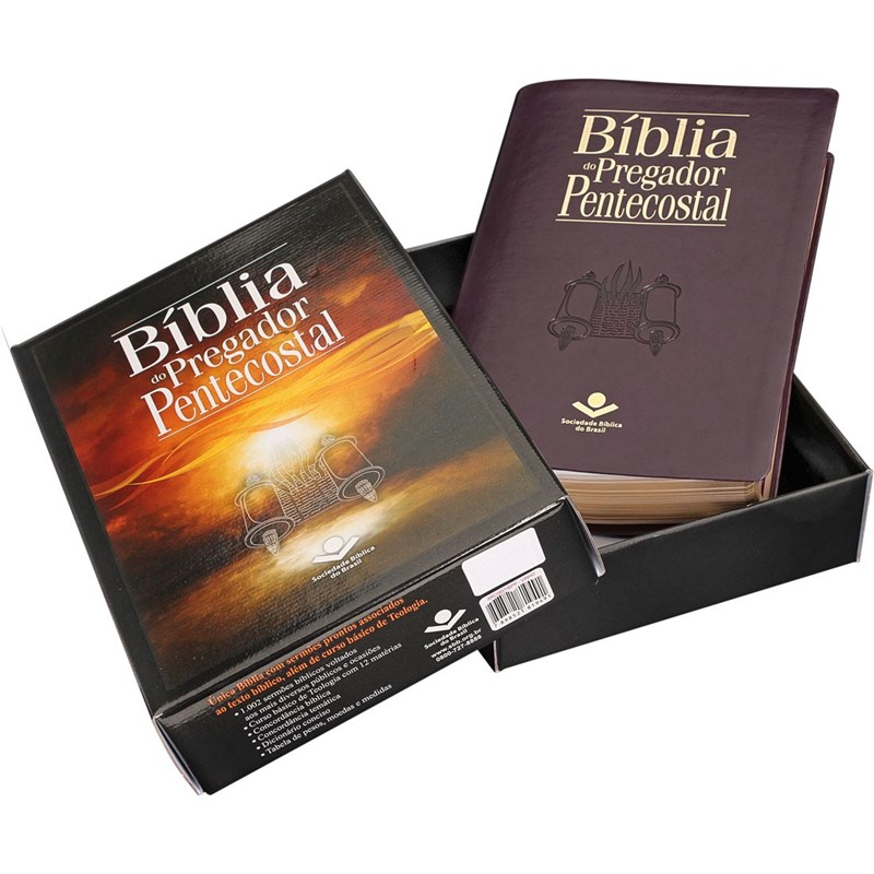 Bíblia do Pregador Pentecostal | Letra Normal | ARC | Capa V/nho Nobre C/ Índice em Oferta na Shopee