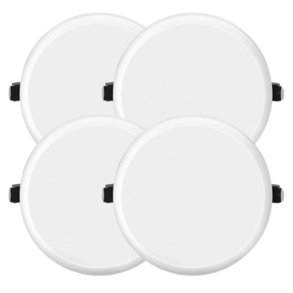 Kit 4 Plafon Embutir Led Elgin Infinity Redondo 15w Sem Bordas Branco Quente LUZ AMARELA em Oferta na Shopee