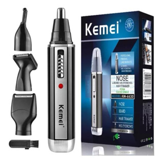 Máquina KEMEI 4 em 1 Fazer Pezinho pelos do nariz ouvido barba bigode KM-6630 / KM6511 / KM-6512 em Oferta na Shopee