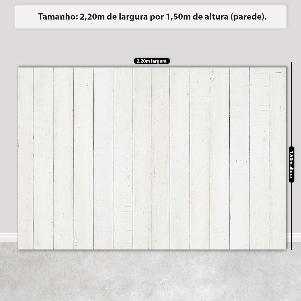 Detalhes do Fundo Fotográfico Textura Madeira Branca Painel Em Tecido Sublimado - FFM-210