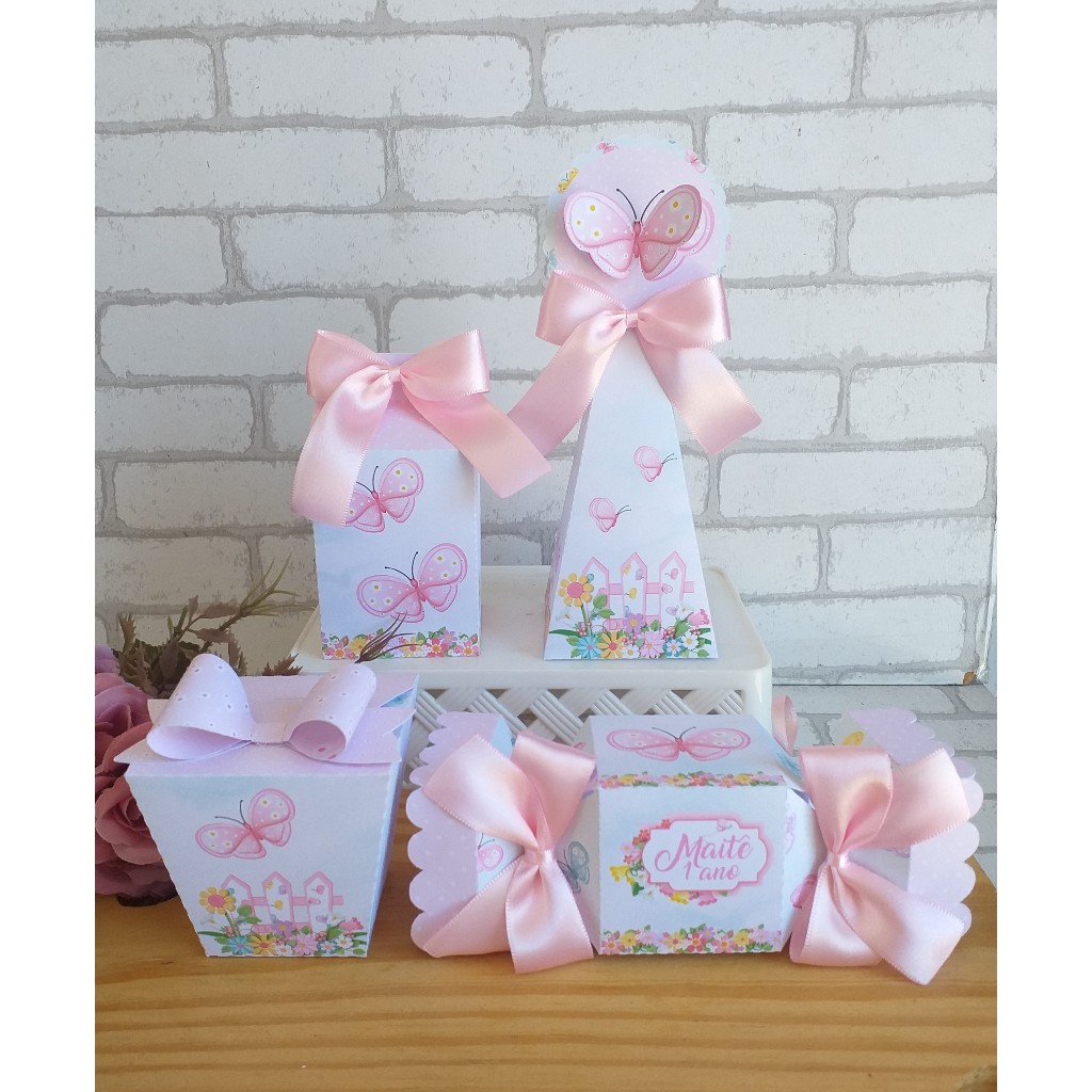 Kit Festa Jardim das borboletas | Personalizados | Aniversários | Papelaria Personalizada | caixinhas lembrancinhas