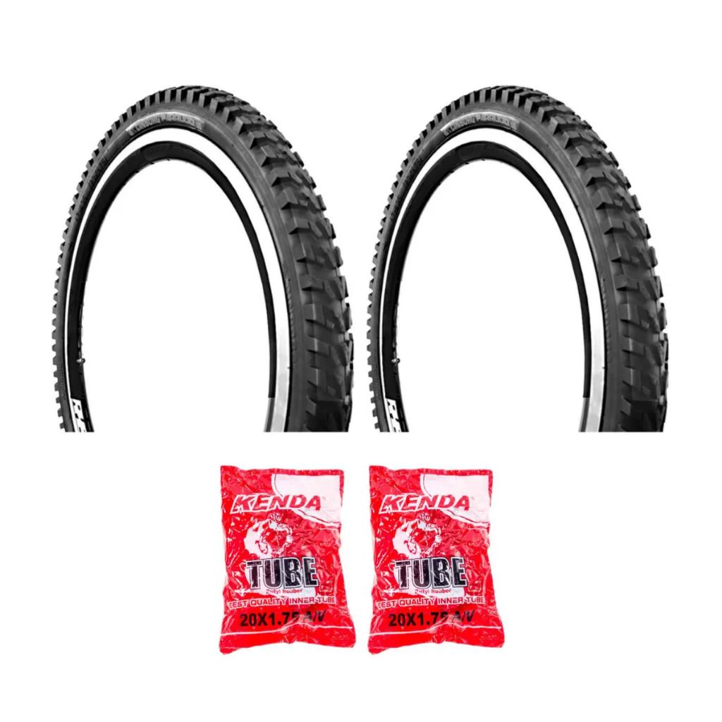 Par Pneu De Bicicleta Cinborg Parrudo Wind Bike Aro 20 X 1.75 + 2 Camaras em Oferta na Shopee
