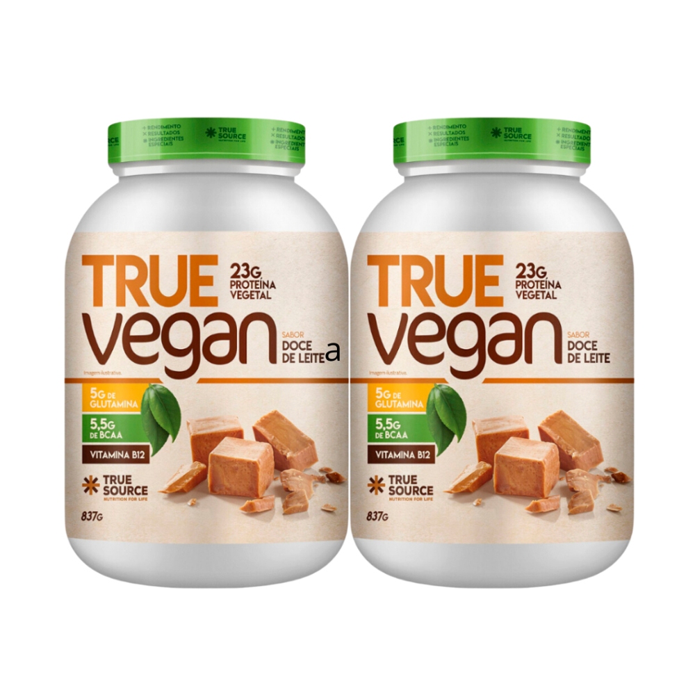 2x True Vegan (Proteína Vegana Isolada) - 837g - True Source