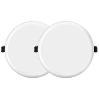 Kit 2 Plafon Embutir Led Elgin Infinity Redondo 15W/27w Sem Bordas Branco Quente LUZ AMARELA em Oferta na Shopee