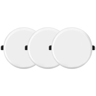 Kit 3 Plafon Embutir Led Elgin Infinity Redondo 15W/27w Sem Bordas Branco Quente LUZ AMARELA em Oferta na Shopee