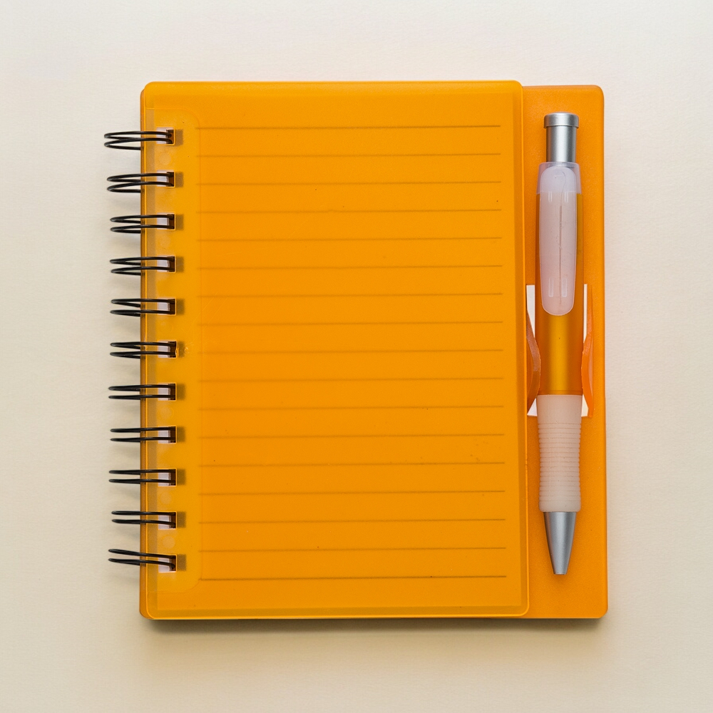 Bloco De Anotações de Acrílico Com Caneta Plástica Caderninho Caderneta em Oferta na Shopee