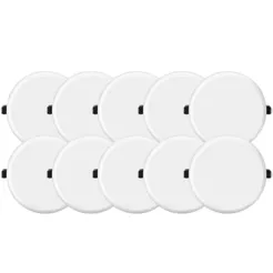 Kit 10 Plafon Embutir Led Elgin Infinity Redondo 27w Sem Bordas