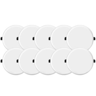 Kit 10 Plafon Embutir Led Elgin Infinity Redondo 27w Sem Bordas em Oferta na Shopee