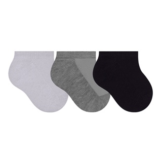 Kit Com 3 Pares Meias Selene De Bebê Sapatilha Cano Curto Com Costuras Lisas De Algodão leve e Macio em Oferta na Shopee
