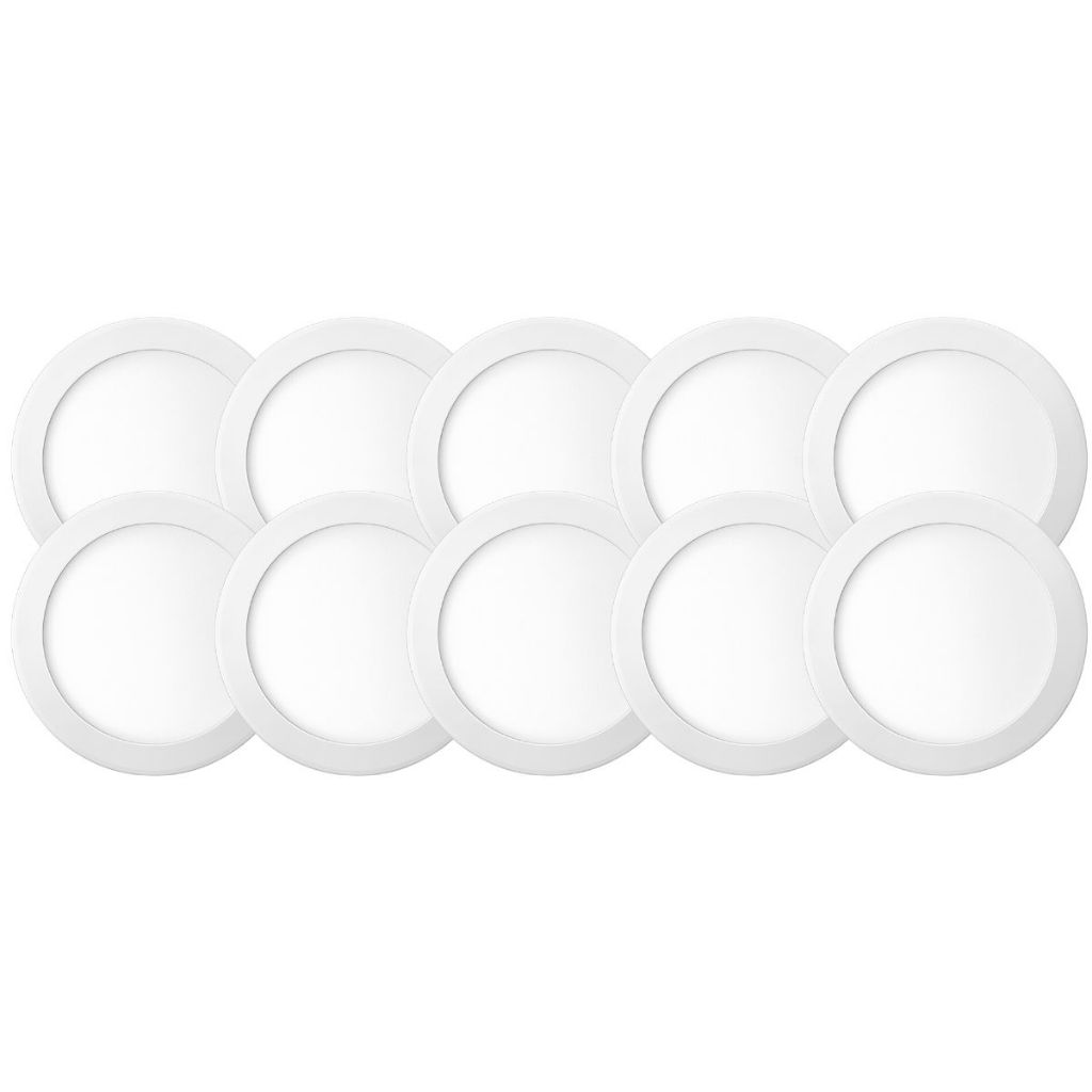 Kit 10 Painel Plafon Led Sobrepor Redondo 24w Bivolt - Home & Living