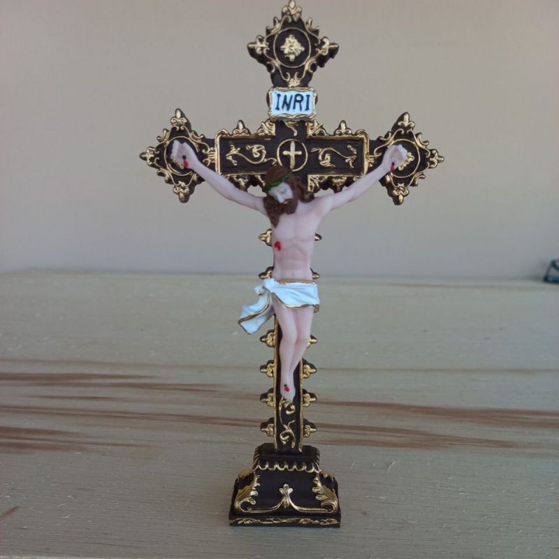 Imagem de Crucifixo Cruz 19cm resina promocao