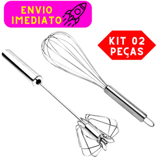 Kit 02 Peças 01 Mixer Semi Automático e 01 Fuê Aço Inox Alta Qualidade e Resistencia em Oferta na Shopee