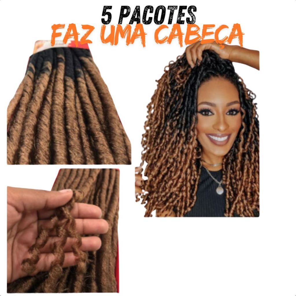 Nina Softex Original Crochet Cabelo Cacheado Organico