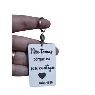 Chaveiros Lembracinha Não temas sou Contigo Religioso Igreja em Oferta na Shopee