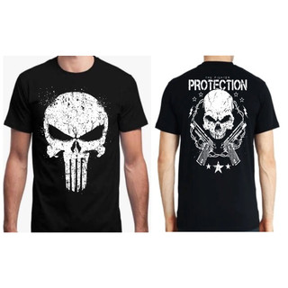 Camiseta Manga curta Punisher frente e costa em Oferta na Shopee