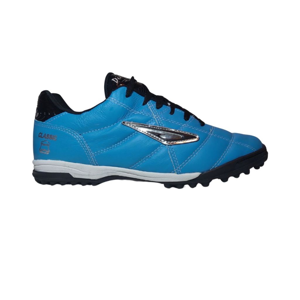 Chuteira Diavolo Classic Society Leve Em Couro Azul Celeste