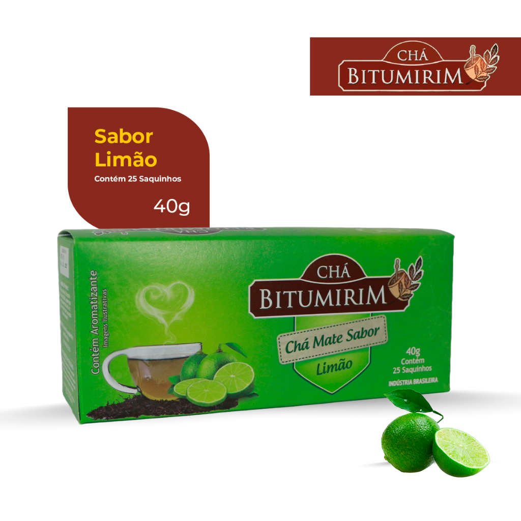 Kit 6 Chá Mate sabor Limão - Chá Bitumirim