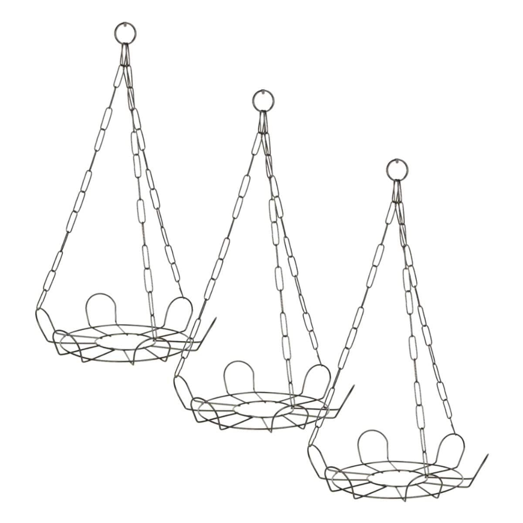 Kit 3 Suporte Margarida Preto + Corrente de Metal 44cm Preto - Geral em Oferta na Shopee