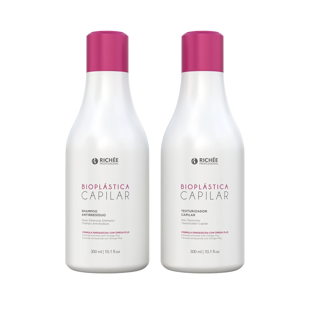 Richée Bioplástica Escova Defrizante Kit (2x300ml) em Oferta na Shopee