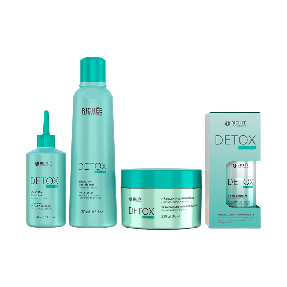 Richée Detox Care Kit Shampoo Máscara Fluído e Loção em Oferta na Shopee