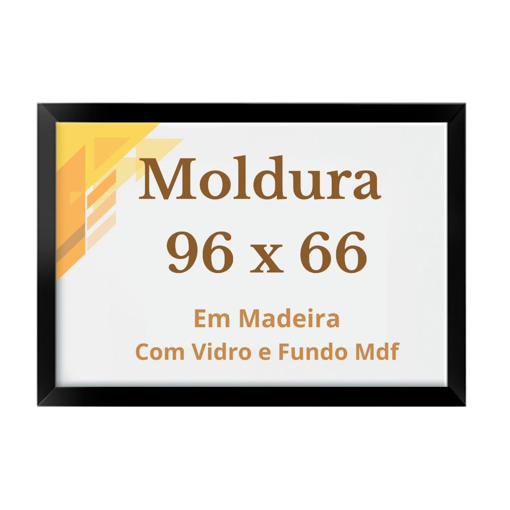 Moldura 66x96 Com Vidro Para Fotos 96x66 Poster Imagem em Oferta na Shopee