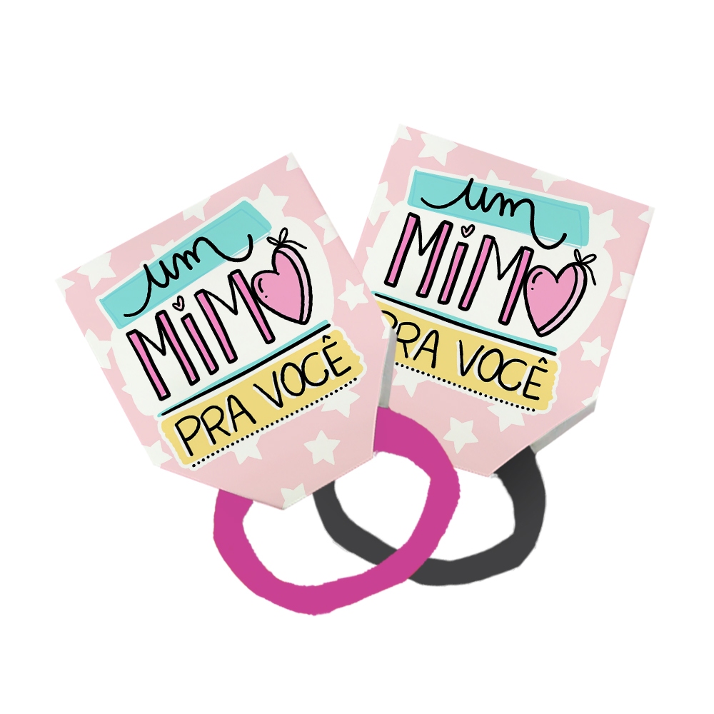 80 Xuxinha Rabicó Amarrador Tag Lembrancinha Frase Um Mimo Pra Você Fundo Rosa Estrelas Brancas