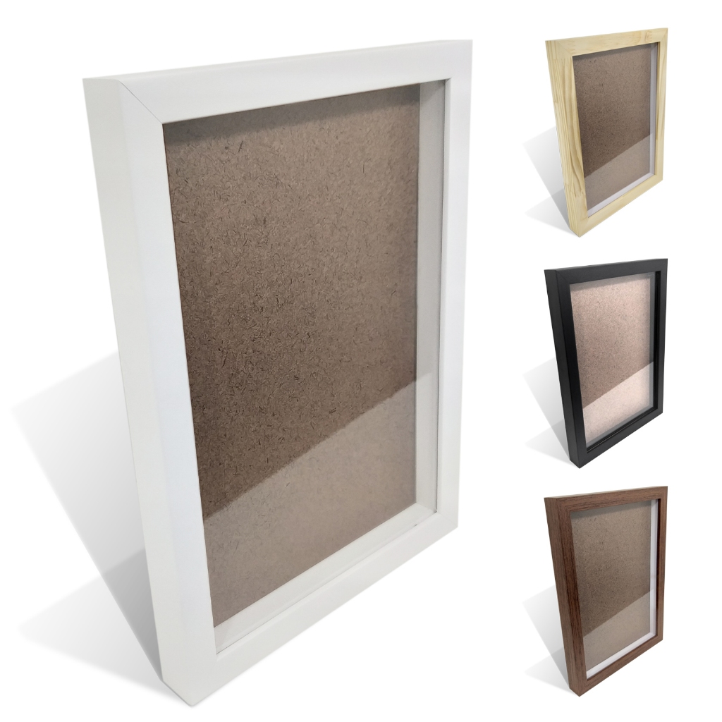 Quadro Moldura Caixa 20x30 Com Vidro E Fundo em Oferta na Shopee