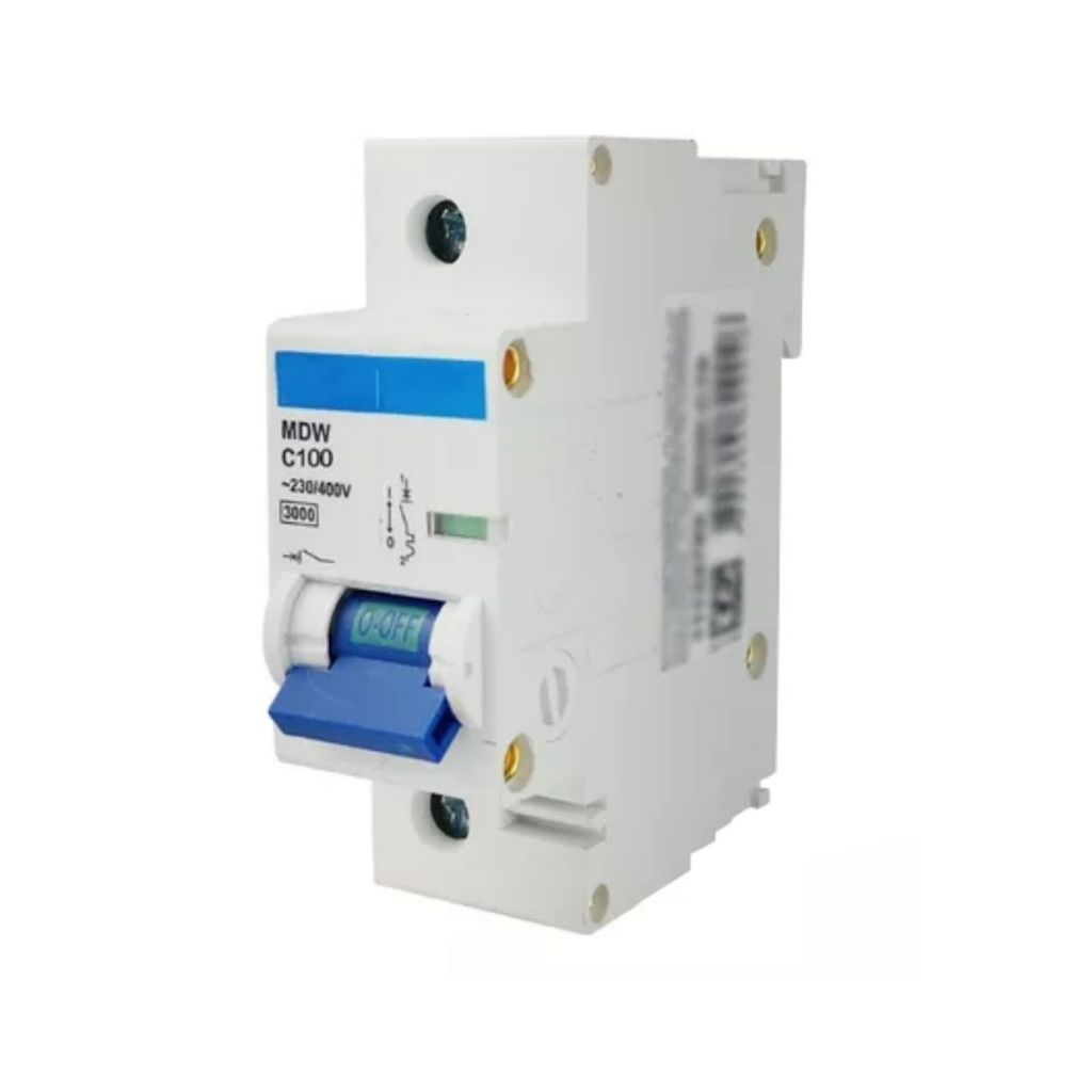 Minidisjuntor Weg Unipolar Termomagn Din 100A Curva C MDW-C100
