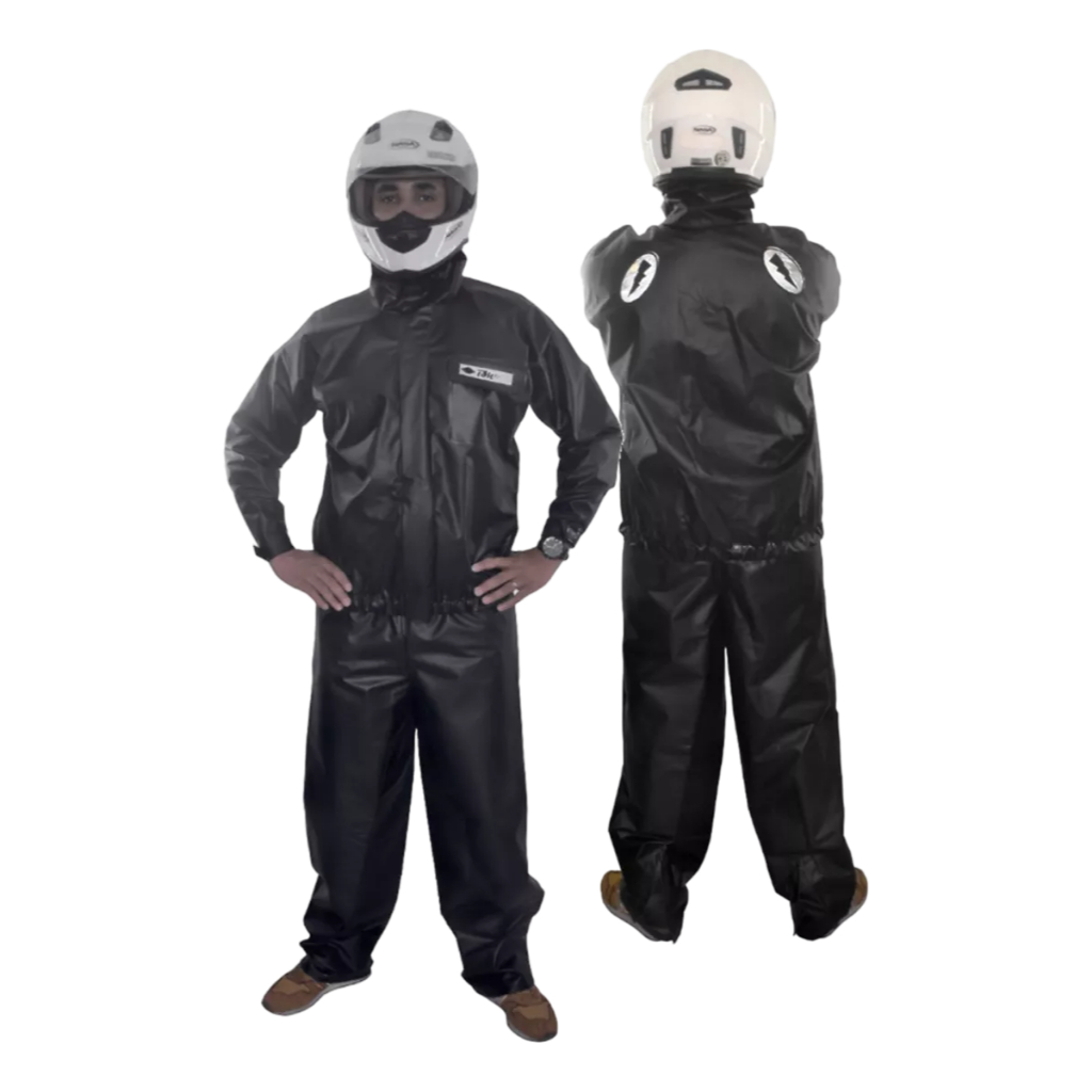 Conjunto Capa De Chuva Pvc Rm Capas - Masculina Motoqueiro