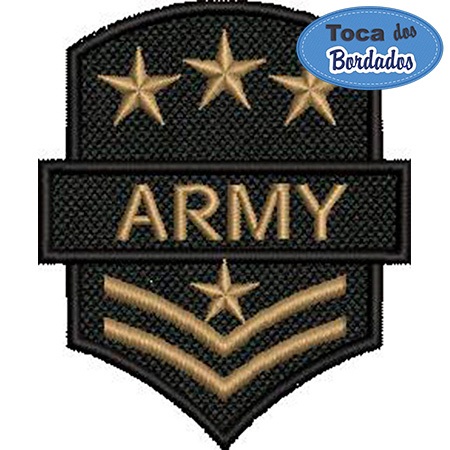 Patch Bordado Breve Army 7,5x6 cm Cód.2367 moda punk rock motociclista
