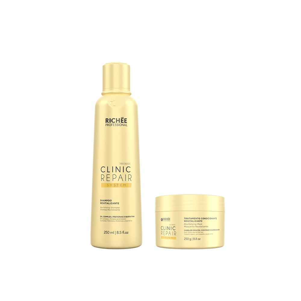 Richée Clinic Repair System Kit Shampoo e Máscara (2x250ml) em Oferta na Shopee