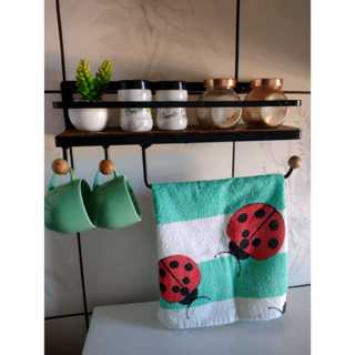 porta tempero com gancho e porta papel toalha em Oferta na Shopee