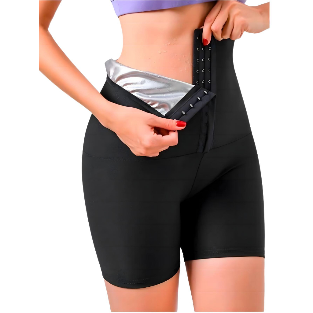 Bermuda Legging Efeito Sauna Modeladora Queima Gordura Shape Shorts