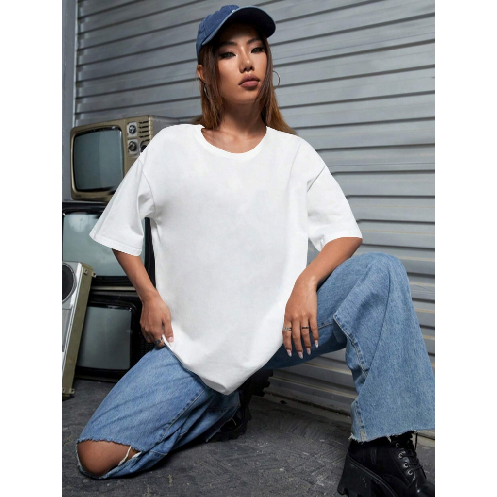 T Shirt Streetwear Unissex Oversized Confortável Camisa Estilosa Blogueira Skatista Blusa Larga Academ
