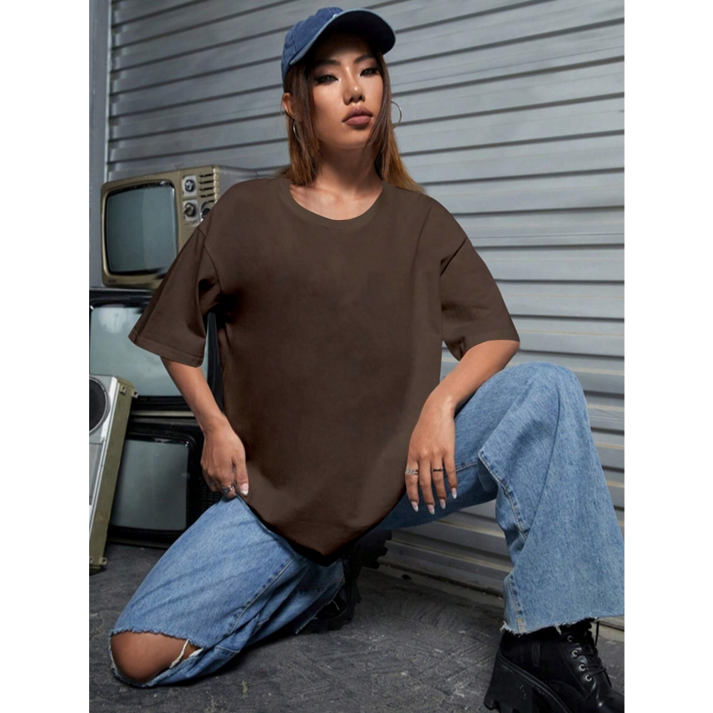 Camiseta Streetwear Estilosa Soltinha Academia Fitness Camisa Larga Fitness T Shirt Feminina Oversi