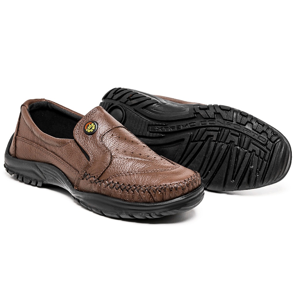Sapato Sapatilha Mocassim Masculino Casual De Couro Drive Legitimo Ortopédico Confort