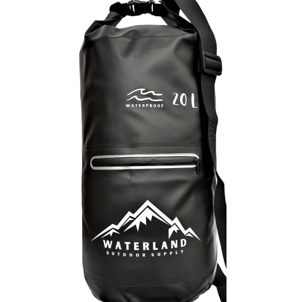 Bolsa Estanque Mochila a Prova dágua 20 Litros Mala 100% Impermeável com Bolso Externo 2 Alças de Ombro em Oferta na Shopee