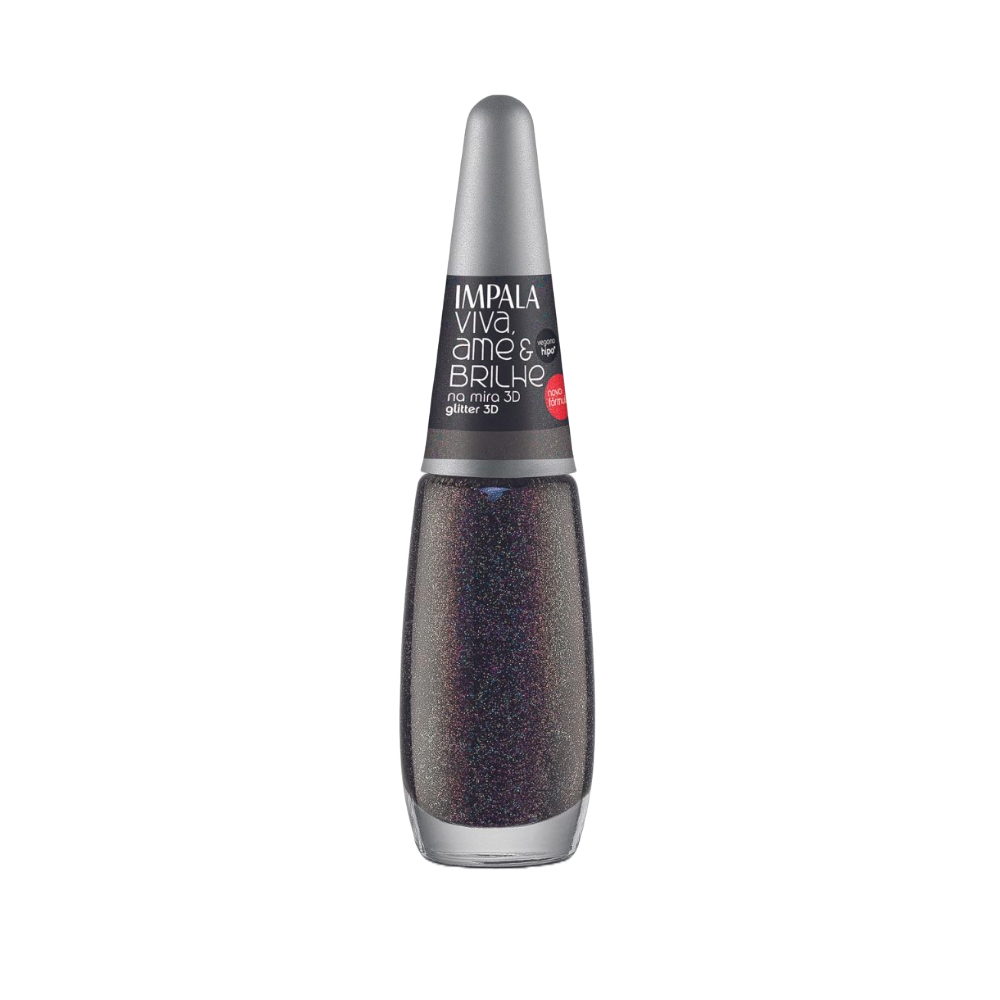 Esmalte Impala Glitter Coleção Viva Ame e Brilhe Na Mira 3D - Beauty