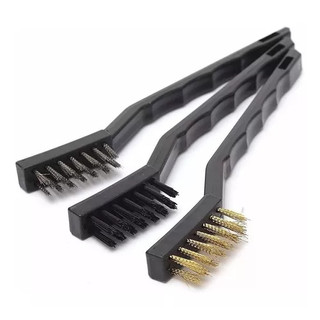 Escovas Escova De Aço Startools Multiuso Conjunto 3 Peças Aço Latão Cabo Plástico Vitrine