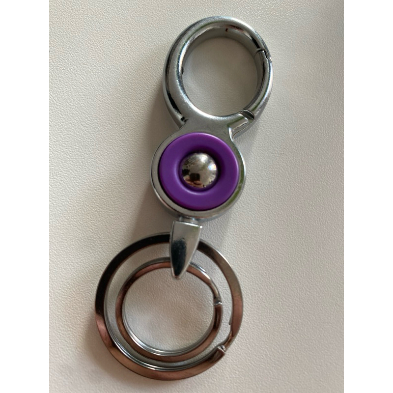 Chaveiro Mosquetao Roxo gancho garra duplo porta chaves tatico porta chaves militar