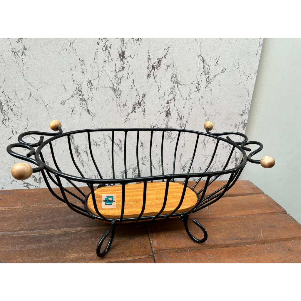 fruteira oval de mesa artesanal rustica